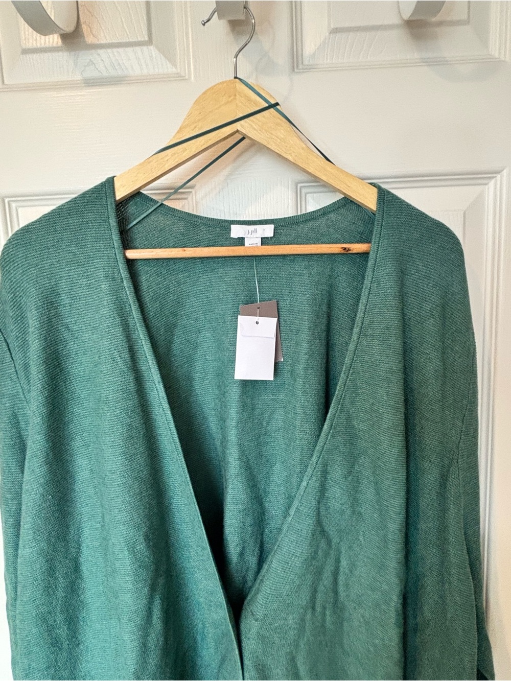 J. Jill Open-Front Cardigan in Teal Green - Picture 1 of 11